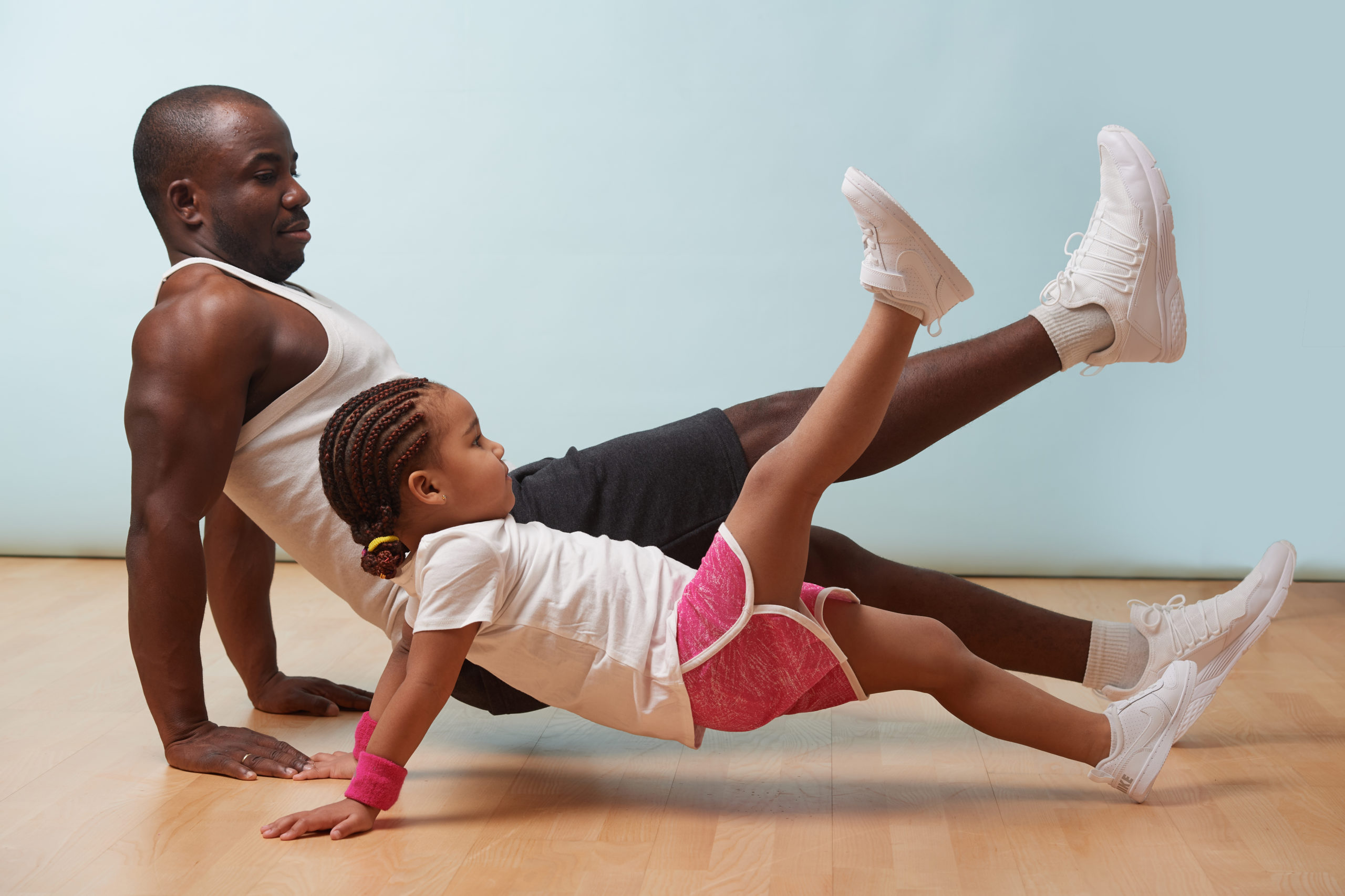Handsome,Black,Young,Father,And,His,Cute,Little,Daughter,Are